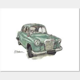 Mercedes Ponton 180 w120 Posters and Art